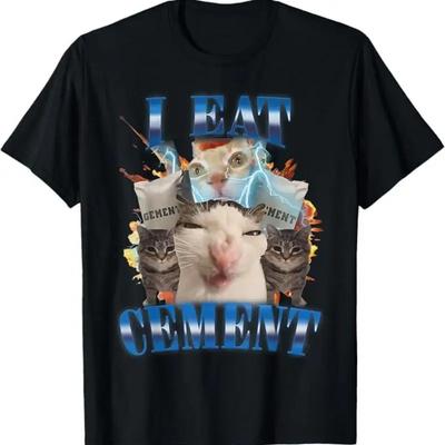 I Eat Ceunisext Cursed Cat Funny Oddly Specific Dank Meme Tshirt