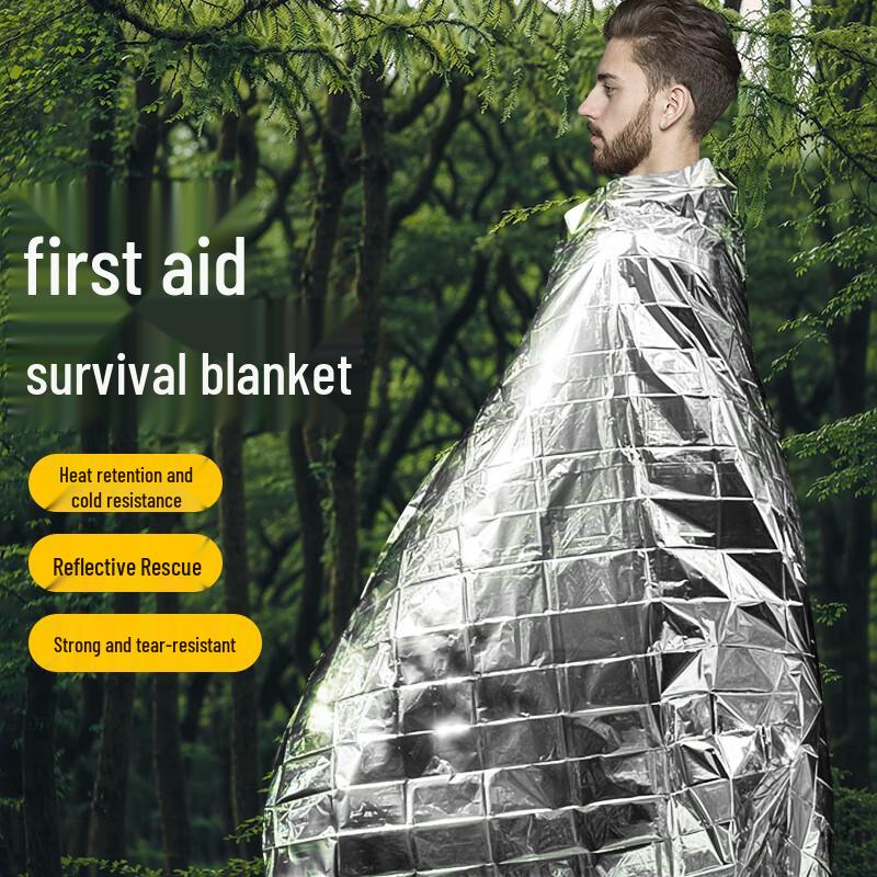 JAJALIN Outdoor Emergency Thermal Survival Blanket