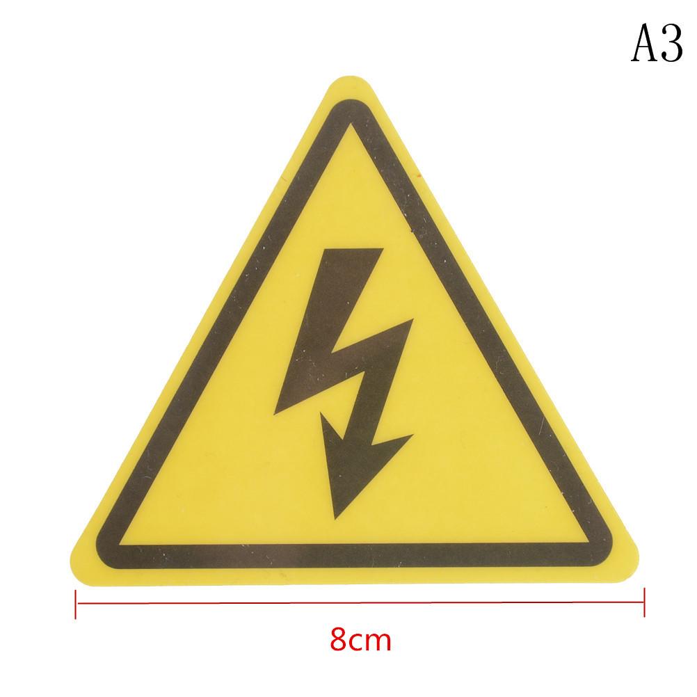 2PCS 3.6cm,5cm,8cm,10cm,15cm PVC Danger High Voltage Electric Warning Safety Label Sign Decal Sticker