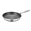 YQW Stainless Steel Frying Pan, Honeycomb Structure, High Heat Efficiency, Induction Compatible, Non-Stick, Stainless Steel Wok, Pan, Oil-Free, Smoke-