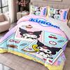 Kuromi 3Pcs Bedding Set Duvet Cover With Two Pillowcases For Bedroom Home Decoration