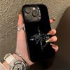 Wood Compass Clock Art Phone Case For iPhone 16,15,14,13,12,11,Pro,Max,Plus,Mini,XS,SE Anti Fall Black Matte Hard Bumper