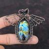 Labradorite Pendant Copper Wire Wrapped Pendant Gemstone Pendant Halloween Jewelry Handmade Copper Wire Jewelry Butterfly Pendant For Gift