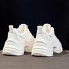 Модные женские туфли Daddy Shoes на толстой подошве 2024 года, новые весенние туфли небольшого роста, спортивные белые туфли на мягкой подошве, повседневные туфли на платформе для женщин