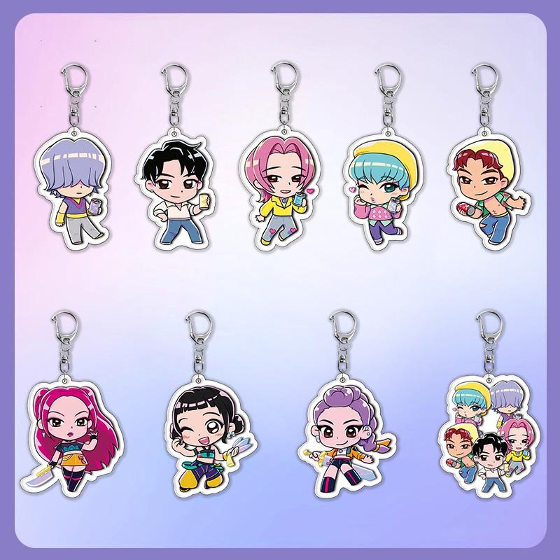 K-pop Карточки Охотники на демонов Наклейки Аниме Карточки Альбома Huntrix K-pop Брелоки Украшение на день рождения Подарок для фанатов Сувенир