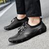Genuine Leather Casual Men Loafers Comfortable Slip On Moccasins Flats Soft Daily Walking Driving Shoes
