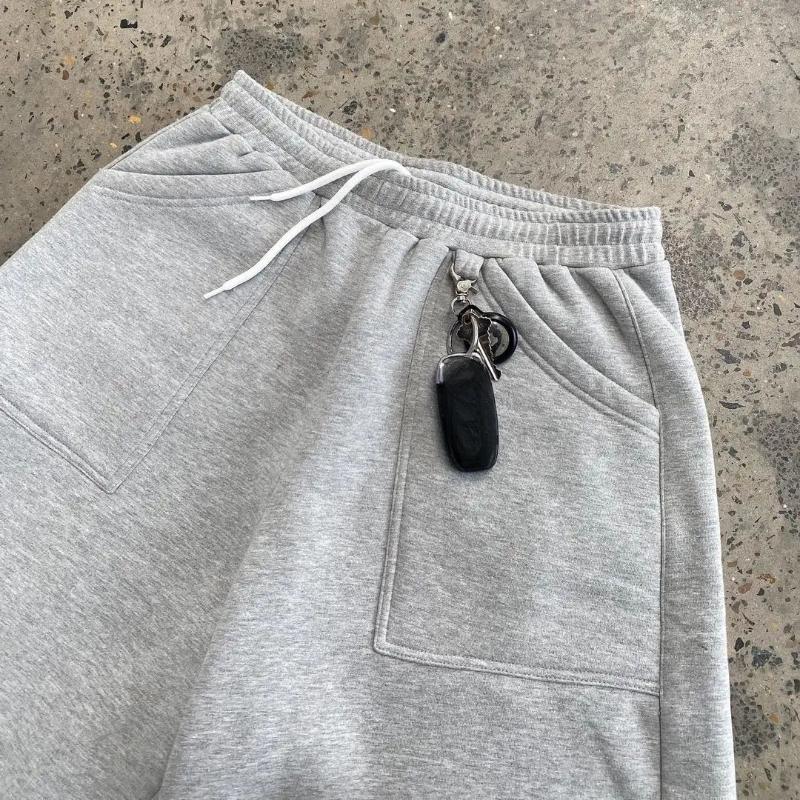 Европейские и американские летние однотонные свободные спортивные повседневные брюки в стиле хип-хоп с завышенной талией