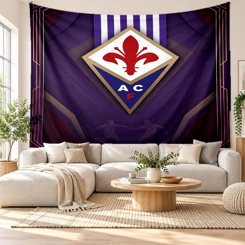 Fiorentina FC Wall Tapestry, Soft Fabric Wall Hanging, Decorative Backdrop For Bedroom Home Wall Art