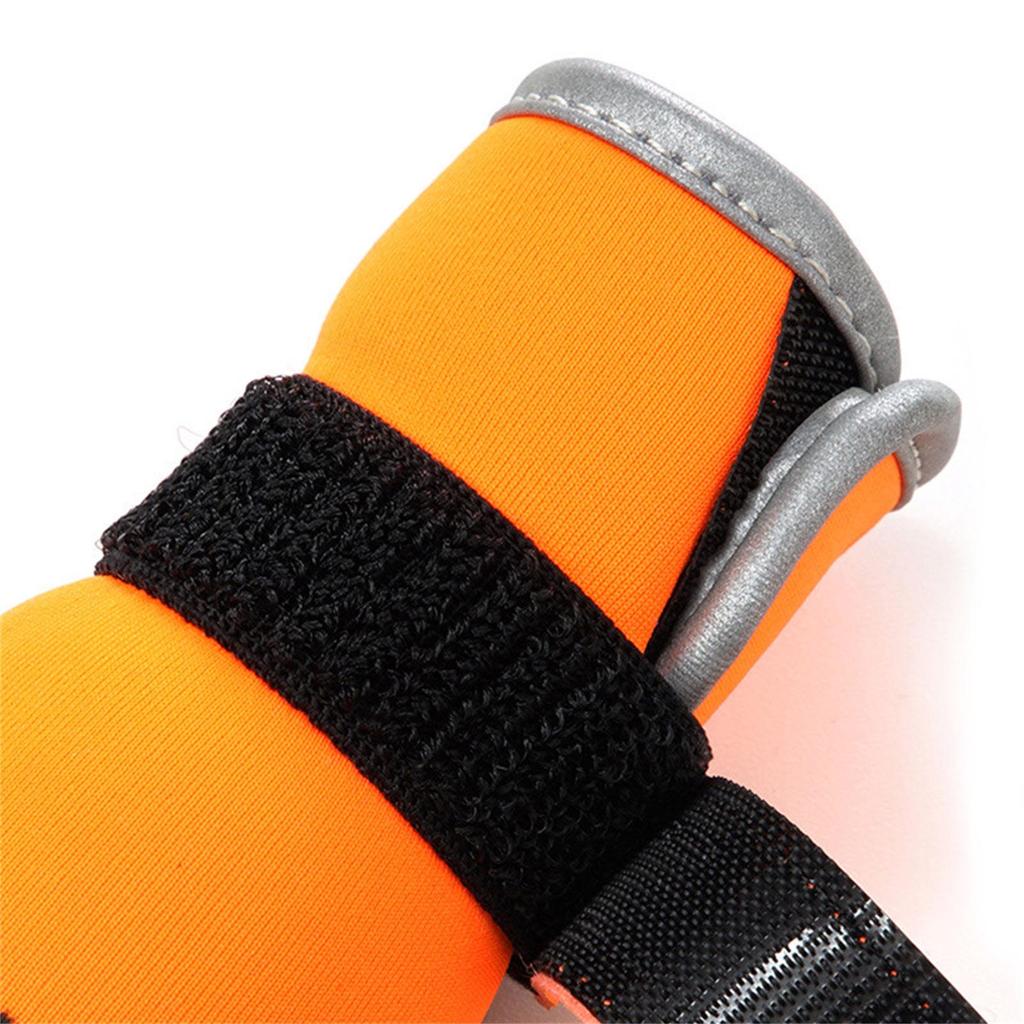 4pcs Nonslip Dog Boot Reflective Puppies Shoes Soft Soles Dog Paw Protectors for Daily Walks and Runs