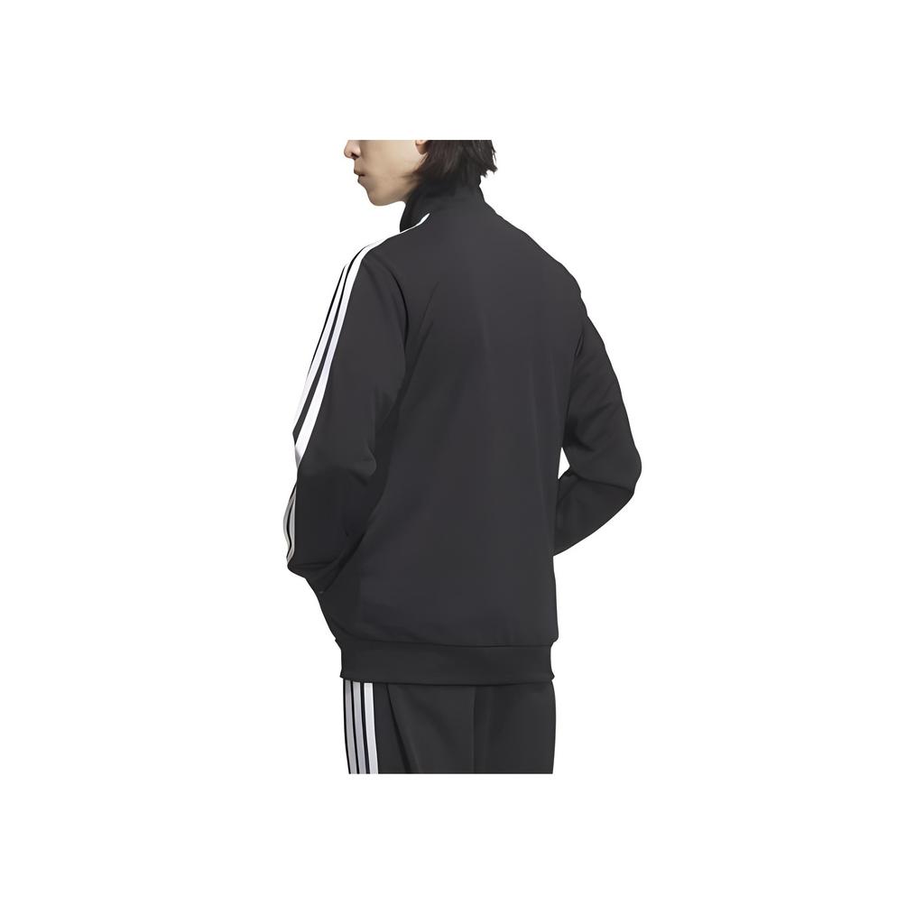 Adidas Ss25 M Mh 3S Brand Logo Striped Sports Long Sleeve Jacket Men Jacket Black White JV6977