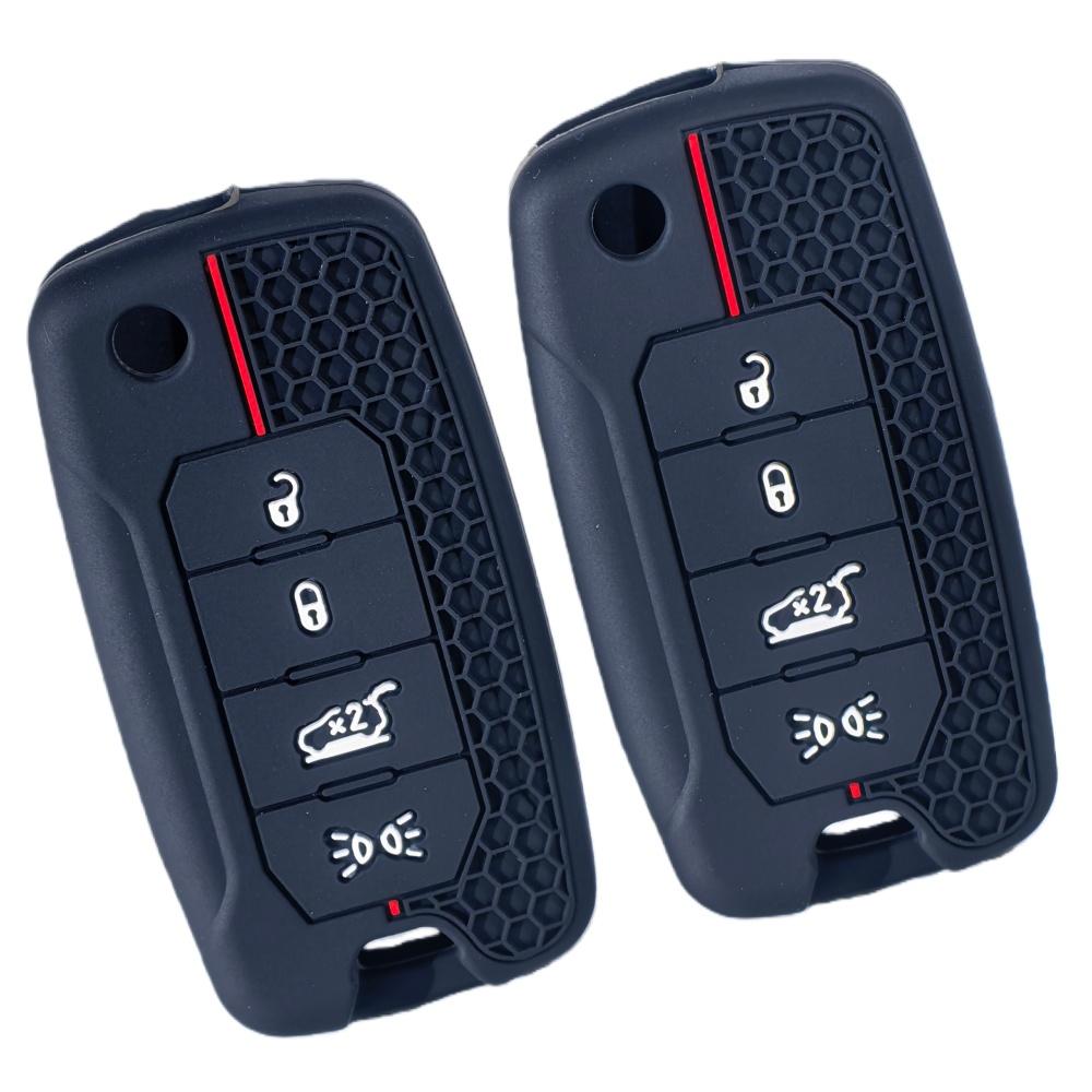 Силиконовый чехол-брелок для автомобильного ключа для Jeep Cherokee Compass S Renegade Grand Commander для Dodge Journey Challenger Jcuv Charger