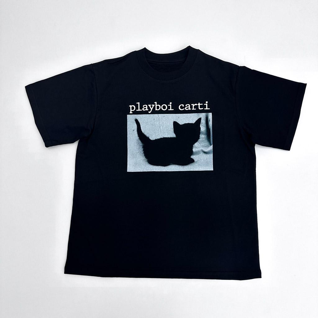 KK11 Футболки оверсайз в стиле хип-хоп Playboi Carti, милая футболка с принтом кошки в стиле Харадзюку, мужские топы, качественная футболка рэпера