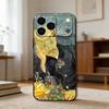 R-Ретро V-Ван G-Гог O-Масляная P-Живопись Чехол для телефона Для iPhone 17,16,15,14,13,12,11 Plus,Pro Max,XS,Мягкий силиконовый Черный чехол