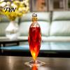 Unique Heart Design Barware Shaped Wine Bottle with Airtight Stopper, Elegant Crystal Texture Liquor Decorative Glass Decanter, 500ml/1000ml