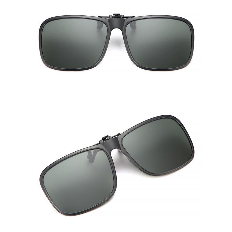 Rectangle Clipping Polarized Single 1pc Sunglasses Lenses For Myopia Hyperopia Eyeglasses Extra Clip On Sunlens Flipup Clip