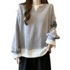 R10righten Long Sleeve Pullover with a Layered and Round Made of Lightweight Polyester for a Casual Flattering Perfect for and and Winter Women's
