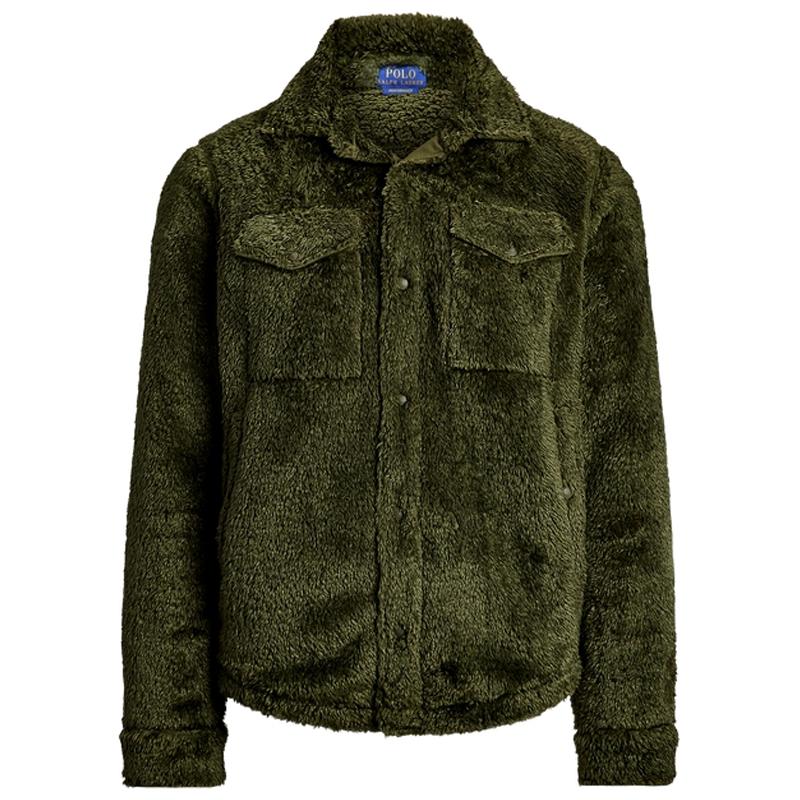 Polo Ralph Lauren SS25 Velvet feel Coat Men's New Olive Green MNPOWOV16823978-301