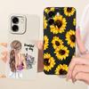 Для Oppo A6 4G Чехол Oppo A6x 5G CPH2783 Красивая Девушка Подсолнухи Расписной Чехол Мягкий Силиконовый Чехол Для Oppo A6x 4G OppoA6 5G Чехлы