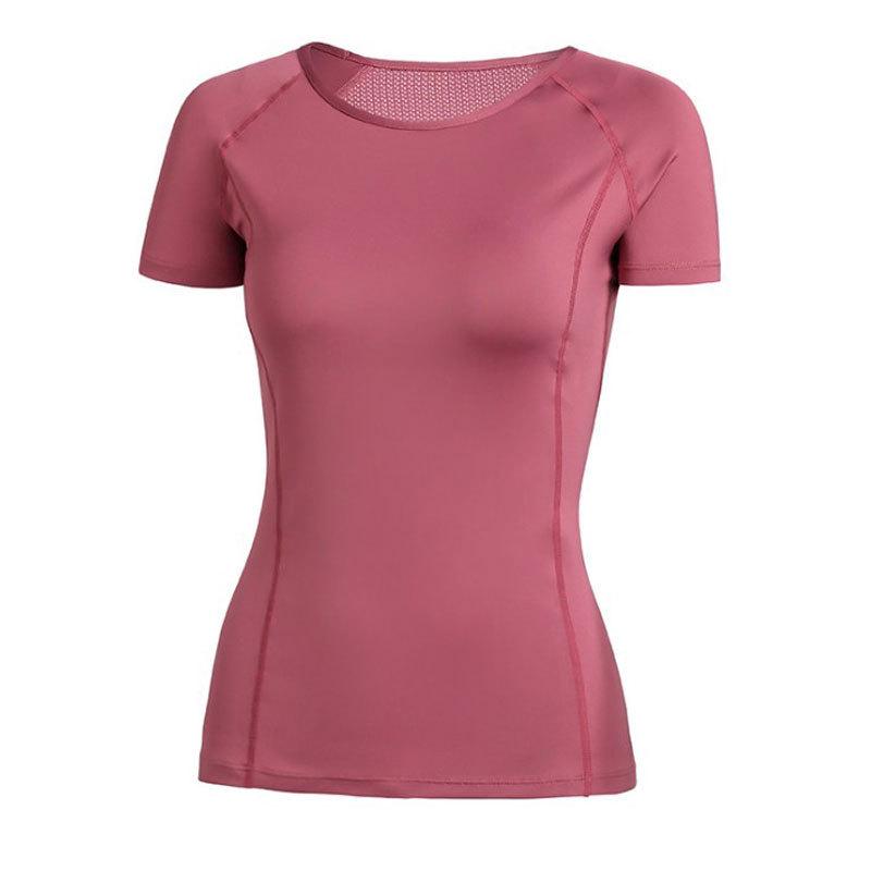 Women's Quick-Dry Mesh Yoga T-Shirt - Slimming, Breathable Summer Fitness Wear