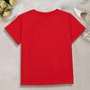 Kids Crewneck Short Sleeve Tee, Happy Valentine's Day Heart Letter Cartoon Print, Breathable Cool Spring Summer Casual Top