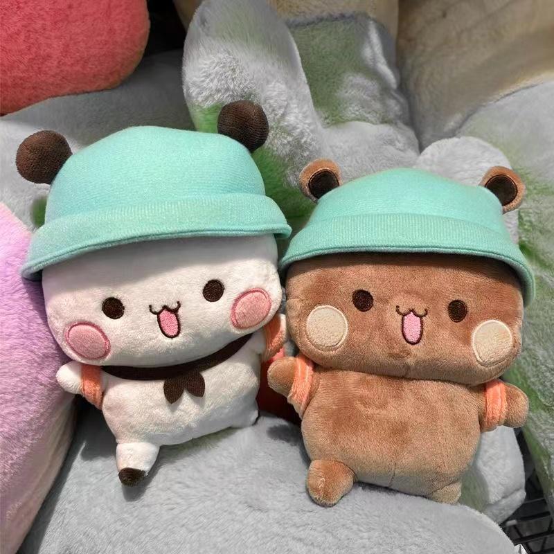 Нетоксичная Аниме Мультяшная Панда Выражение Лица Сумка Кукла 3D Анимация Периферия Подушка Кавайная Плюшевая Игрушка Подарок на День Рождения Для Детей 20 см