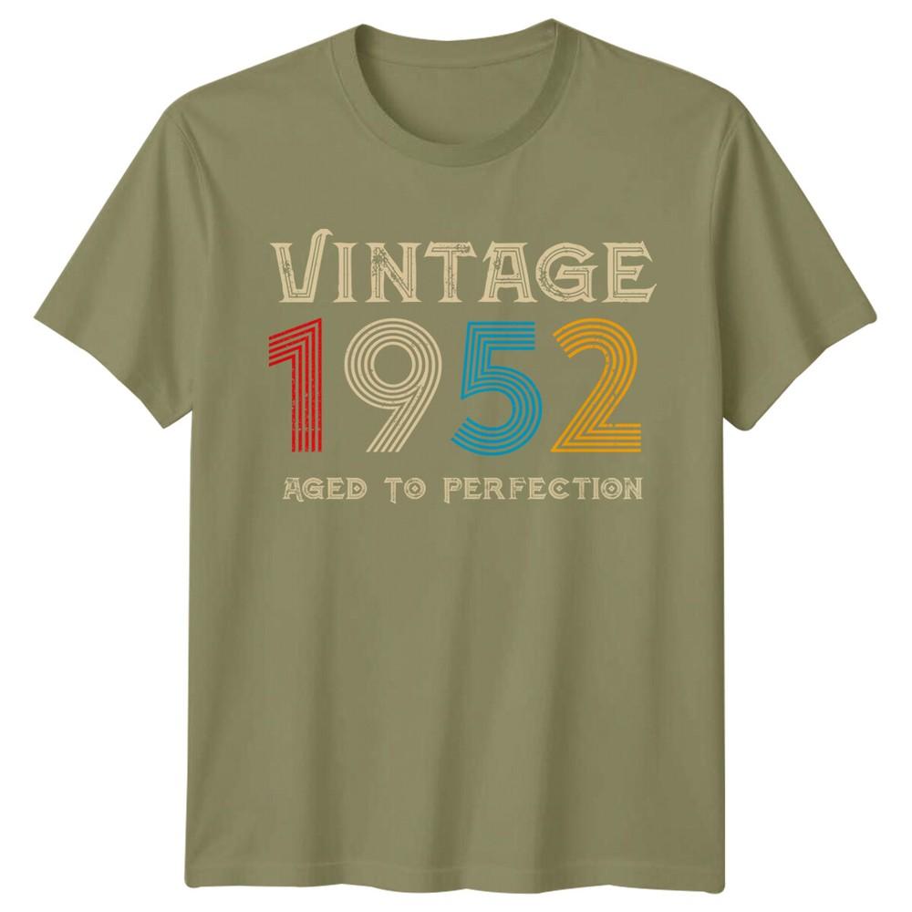 Vintage 1952 Aged To Perfection Unisexs T Shirt 74th Birthday Gift
