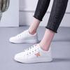 Fashion 2024 Women Running Spring Autumn Fashion White Breathable Embroidered Flower Lace-Up Casual Sneakers Zapatos De Mujer