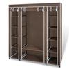 VidaXL Wardrobe with Compartments and Rods 45 X 150 X 176 Cm Brown