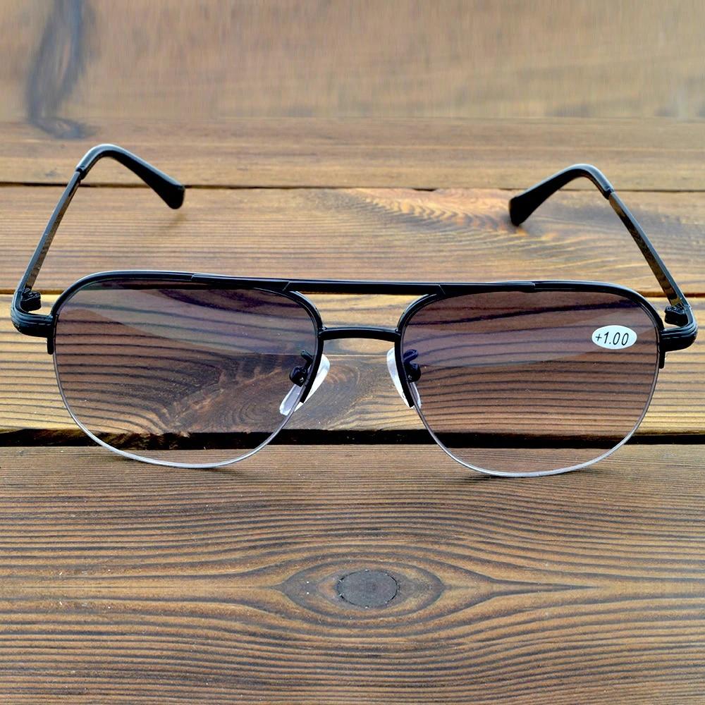 Большие солнцезащитные очки с градиентными серыми линзами для защиты от солнечного света в помещении N на открытом воздухе See Near N Far Прогрессивные многофокусные солнцезащитные очки для чтения от +0,75 до +4