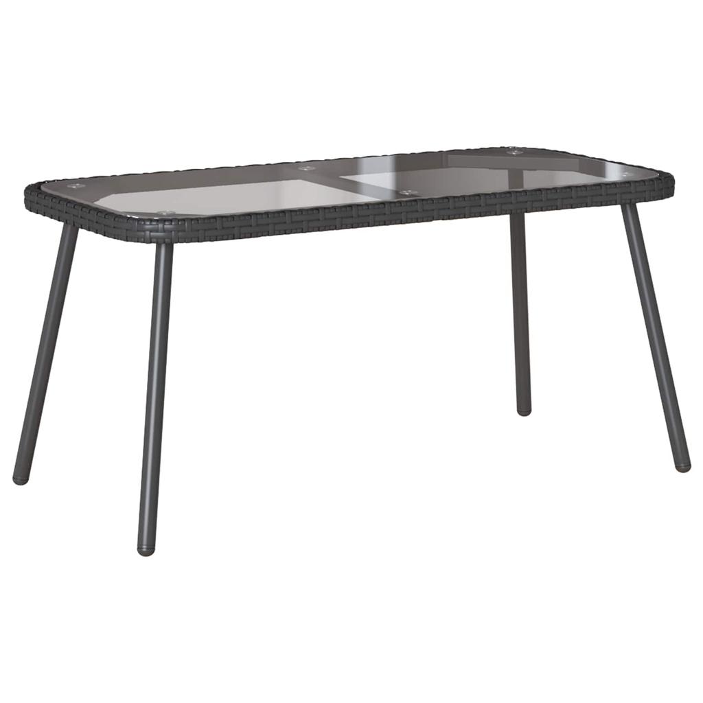 Coffee Table Black 90 x 45 x 43 cm Poly Rattan