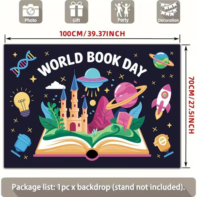 2D Раскрытая Книга Фэнтези Фон Мировой День Книги Фон для Класса