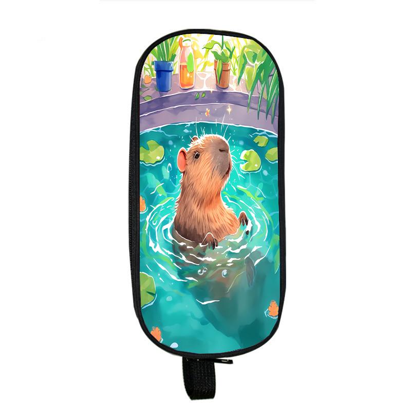 Капибара, кошка, собака, пеналы, лошадь, тигр, панда, пенал, сумка с волком, держатель, коробка для девочек, офисный студенческий органайзер, канцелярские принадлежности, школьные принадлежности