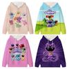 Kids Smiling Critter Hoodies Catnap Dogday Boys Girls Cartoon Anime Sweatshirts Tops Children Casual Pullovers Outwears Sudadera