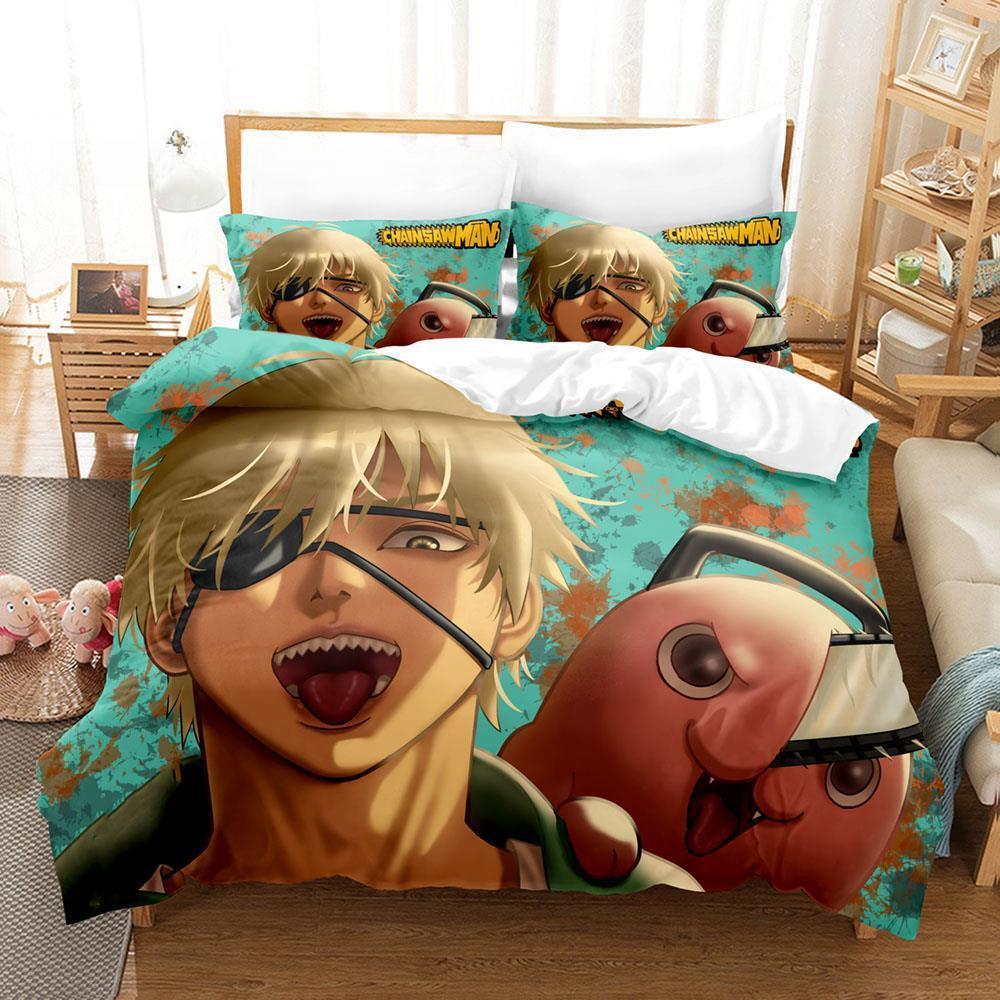 Коллекция постельного белья Человек-бензопила Почита Односпальный Двуспальный Полный Queen King Размер Коллекция постельного белья для спальни взрослого ребенка Коллекции пододеяльников Аниме С постельным бельем
