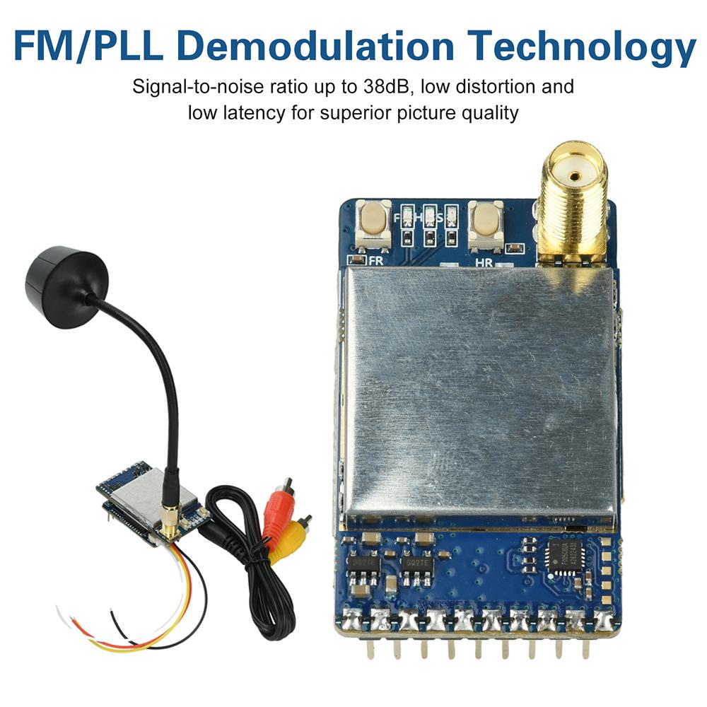 3.1-3.7 GHz Video Input Module VRX Video Transmission Receiver Module FPV Video Analog Receiver 64-Channel for FPV Video Goggles