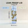 1PC Six Seven Leopard Texture Number Print 750ml Color Plastic Sports Water Bottle Leakproof Flip Straw Lid Suitable for Sports Office Home Use