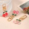 Charm Diy Jewelry Gifts Lovely Cherry Keychain Simulated Fruit Keyring Pendants For Women Girls Handbag Decoration
