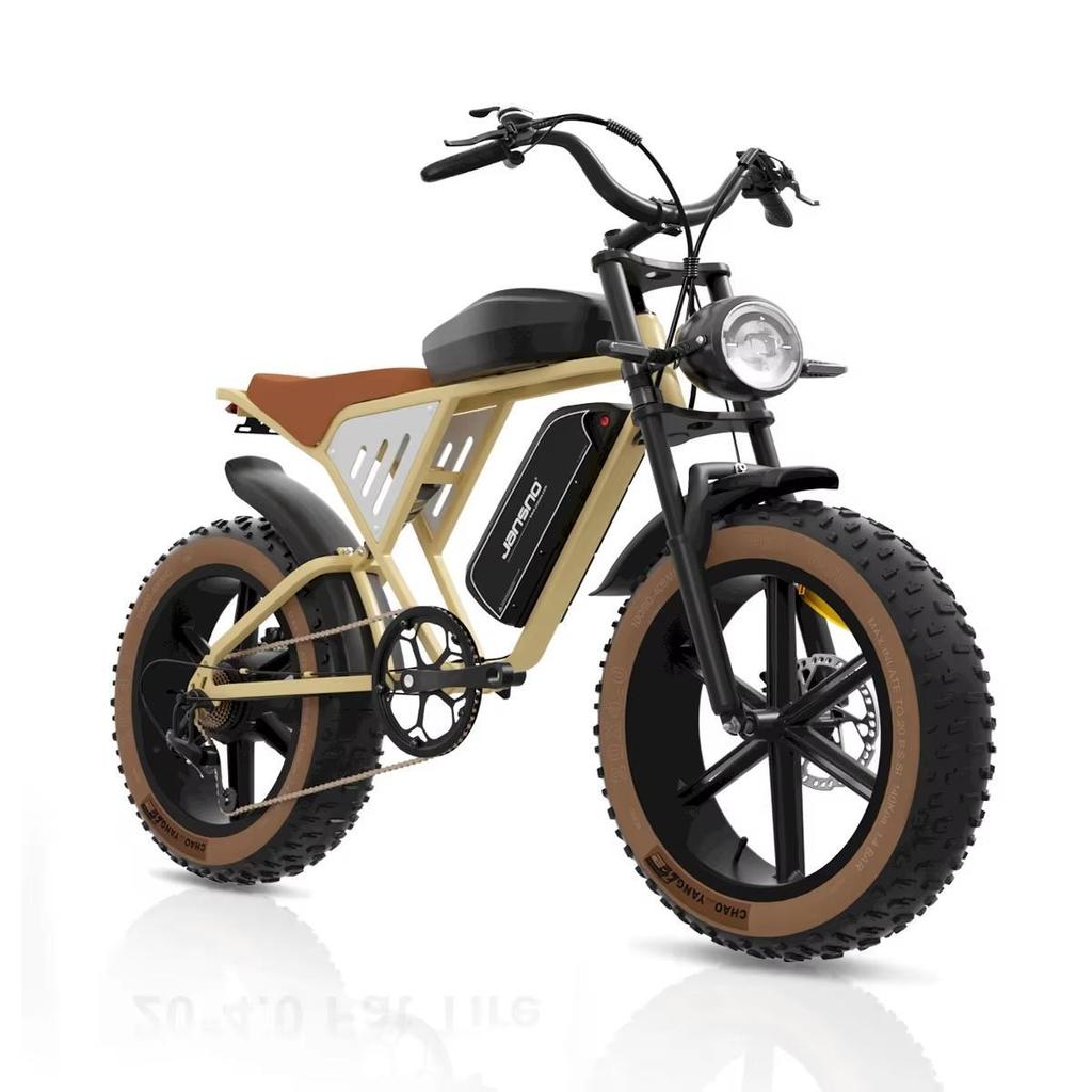 Электровелосипед Jansno x70 20 дюймов с толстыми шинами 750 Вт 48 В 37 Ач двойная батарея 30 миль/ч 80 км/120 км