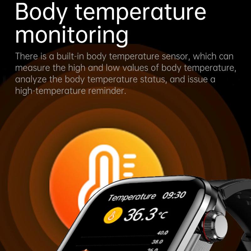 2025 New Uric Acid Blood Lipids Smart Watch Men ECG+PPG Blood Pressure Blood Oxygen Bluetooth Call Health Smartwatchs for IOS Android