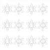 12 шт., рождественские снежинки, прозрачные кристаллы, акриловые стразы для рождественской елки, кулон, сделай сам, декоративное ремесло, декор для скрапбукинга