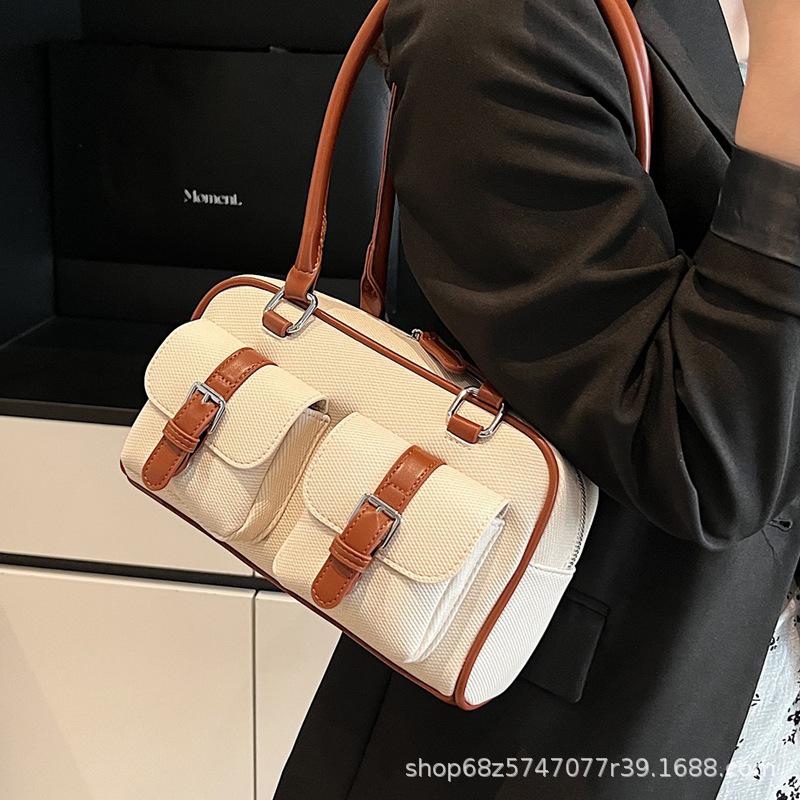 Retro Pillow Bag Women's 2025 New Commuting Fashion Portable Shoulder Bag French Underarm Briefcase