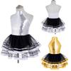 Gymnastics Dress for Girls Sparkling Sequins Ballet Dance Dresses Hollow Back Skirted Ballerina Costume