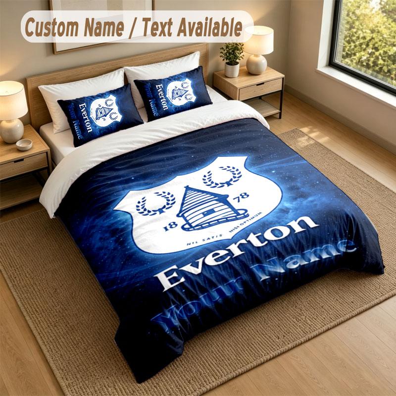 Комплект постельного белья 1 пододеяльник 2 наволочки Принт Everton FC Мягкое постельное белье Декор спальни