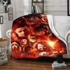 Horror Icons Collage Flannel Blanket Super Soft Warm Cozy Blanket For Sofa Bed Office Travel Allseason Home Decor Gift