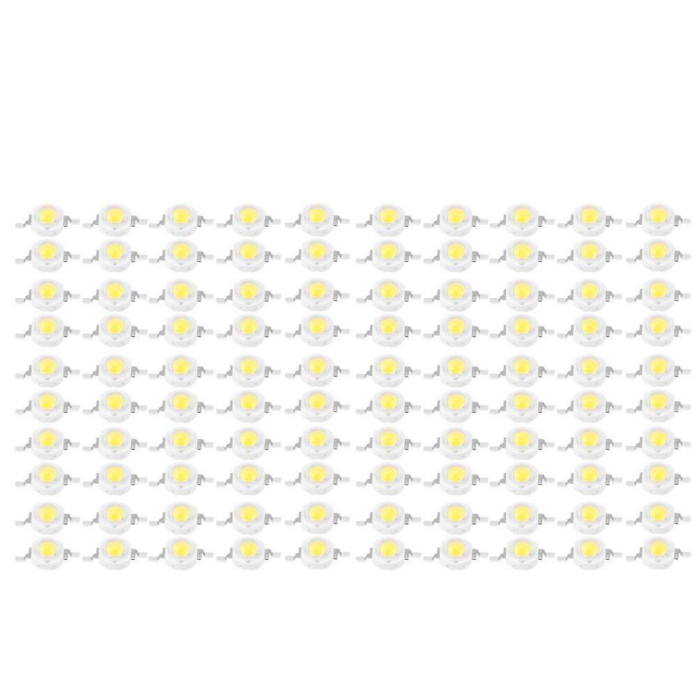 100PCS 3W High Power LED Chips SMD Aluminum LED Chip Bulb Durable High Power LED Beads Downlight