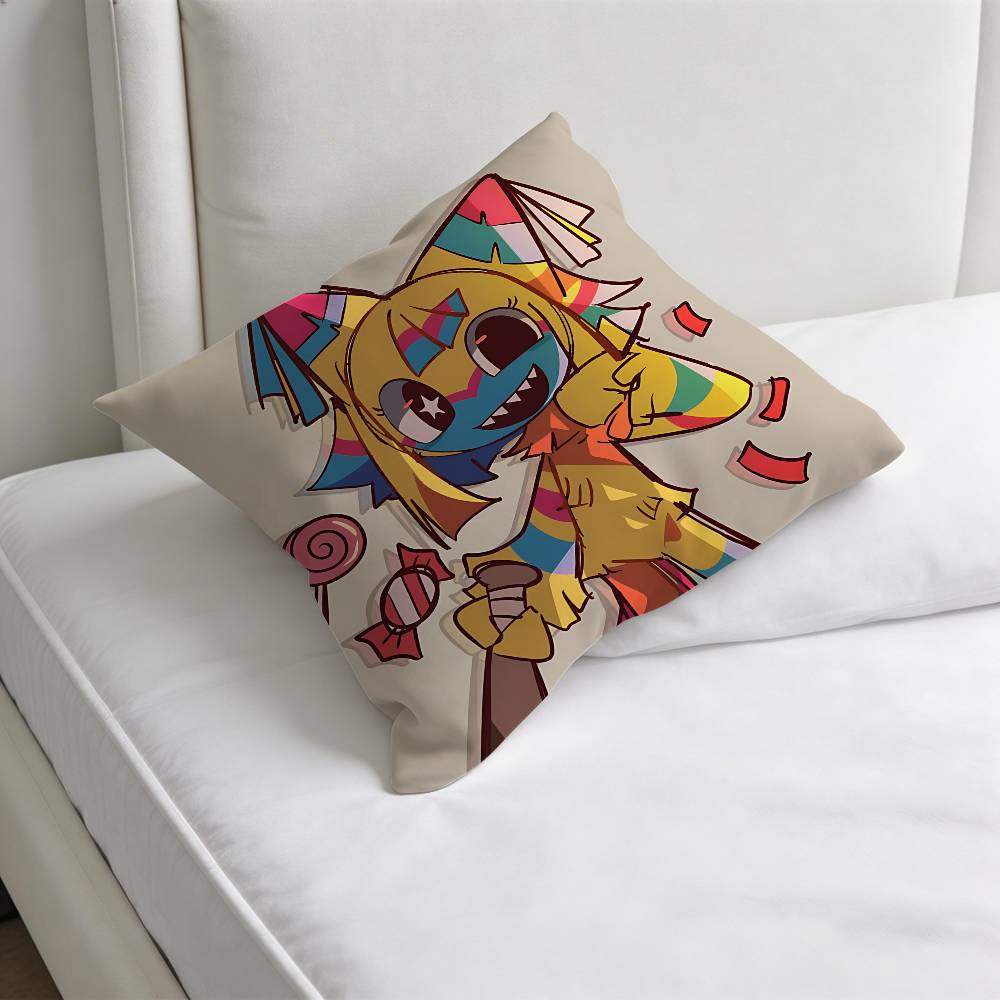 Cute YYatta Anime Square Pillow Case Soft Decorative Throw Pillow Cover for Home Sofa Bed