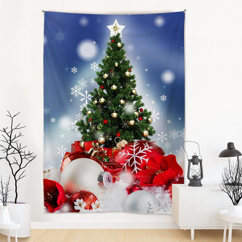 Рождественский гобелен Внешняя торговля Трансграничный Рождественский фон Ткань Санта-Клаус Висячая ткань