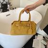2025 Retro Niche Suede Colorblock Crossbody Baguette Handbag - New Versatile Fashion for Women