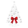 Red Bow Snowflake Window Sticker Static Cling Xmas Tree Glass Sticker  Party Decoration
