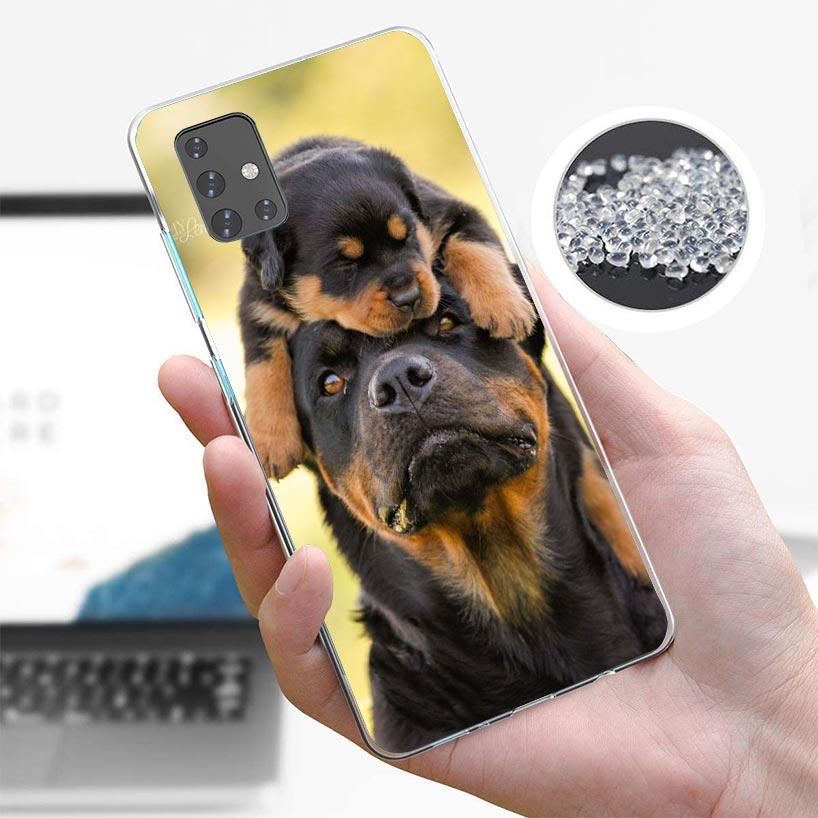 Rottweiler Dog Case Phone Cover for Samsung Galaxy A52 A51 A50 A42 A32 A22 A12 A02S A72 A71 A70 A41 A31 A21S A40 A30S A20E A10S